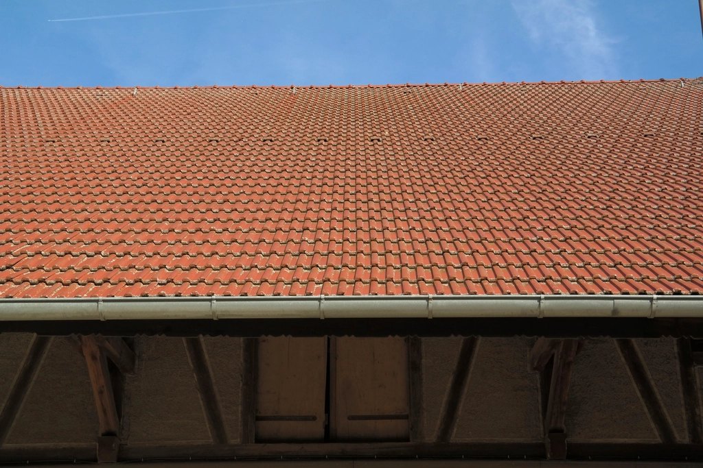 Brick tile roof